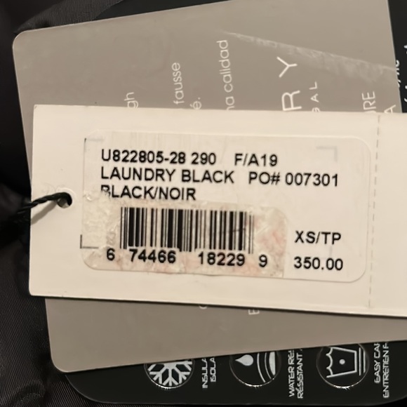 New Black XS coat by Laundry - Picture 9 of 10